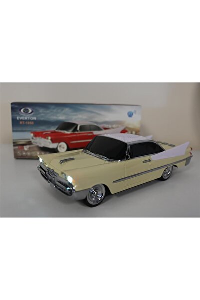 Everton Rt-1950 Bej Arabalı Bluetooth Fm-Usb-Tf-Aux Şarjlı Nostaljik Radyo