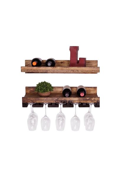 KÜTÜKhouse Wine Rack Shelf Wine Set of 2 45X20 cm