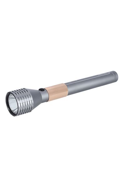KRYPTON Rechargeable LED Flashlight, 2000m Range, 4hrs Use, Durable Alloy, Unbreakable Lens