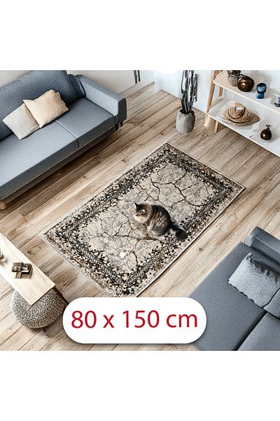 Brava Casa Golden Horizon Carpet, Yellow, black, cream, , Short Pile 8 mm, 80x150 cm, 1750 g/m , BravaCasa