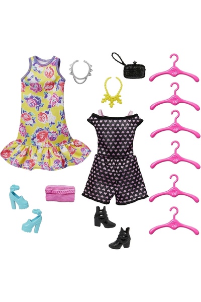 Barbie ®️ خزانة ملابس + دمية (جديدة) - HJL66