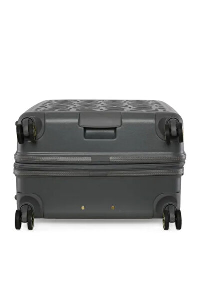 Calvin Klein Big Monogram Hardside Trolley Bag with 4 Spinner Wheels, ABS+PC Case Luggage with TSA Lock