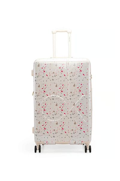 Calvin Klein Terrazzo Island Hardside Trolley Bag with 4 Spinner Wheels, ABS+PC Case Luggage with TSA Lock