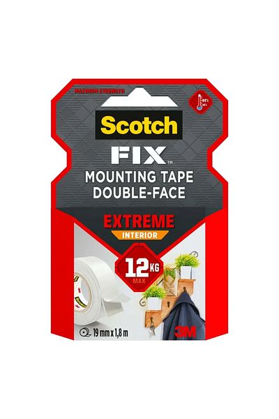 3M Scotch Fix Double-Face Extreme Interior Mounting Tape (19 mm x 1.8 m)