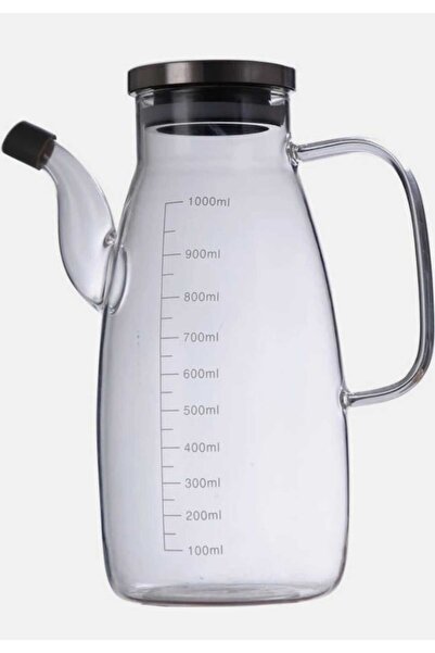 Araste Çerçeve & Dekorasyon Isıya Dayanıklı Cam Yağdanlık 1 Litre | Ölçekli Ş...