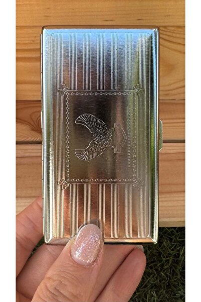 panda hediyelik Metal Uzun Slim Tütün Tabakası 3