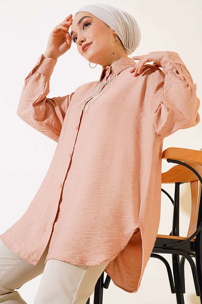 İKLİM LİFE Side Slit Pendant Shirt
