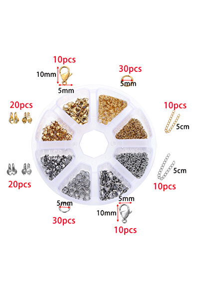 Choice مجموعة من 13 قطعة من 210-400 قطعة/صندوق من أدوات صنع المجوهرات، مشبك ج...