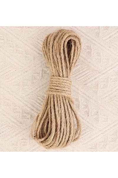 OZN AKSESUAR σχοινί από φυσική γιούτα, diy, σχοινί πλεκτό σχοινί, καρφί, αμερικάνικη σέρβις, κοντάρι γάτας 4mm 10 mt