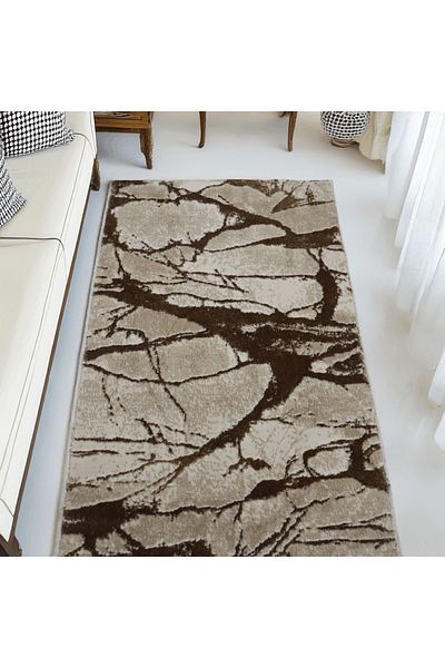 Brava Casa Amber Coastline Carpet, Brown and Cream, , Short Pile 11 mm, 70x100 cm, 2200 g/m , BravaCasa