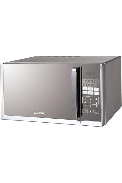 ELBA - 23L Microwave Defrost 6 Menus Timer Membrane Digital Control -Mirror Glass Door Italian Technology