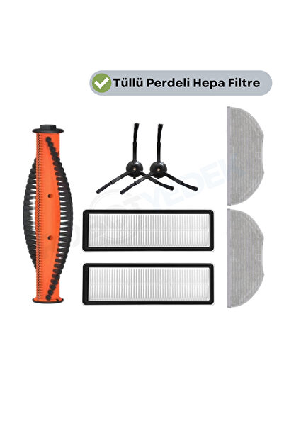 robotyedek فرشاة رئيسية بديلة متوافقة مع Xiaomi S10t Stfcr01sz، وفلتر Hepa، و...