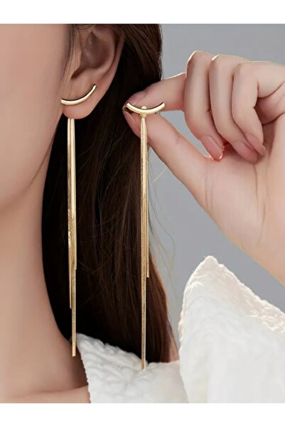 MK AKSESUAR Yaratıcı ve Minimalist bir tül küpe