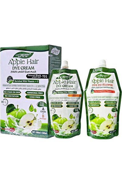 MY BERRY صبغة شعر متطورة من آبل لتغطية الشعر الرمادي بنسبة 100%، كريم صبغ الش...