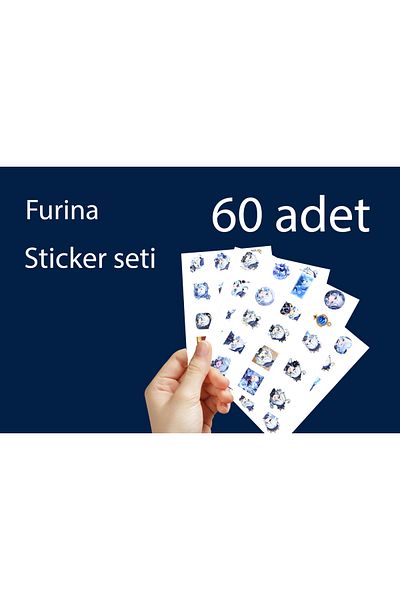 Akumastik Genshin Furina Set of 60Pcs Stickers -2Cm - Anime Sticker