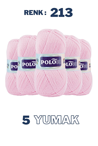Polosu (5 Adet) Candy Baby %100 Premium Akrilik Bebek Örgü İpliği - 213 - Aç...