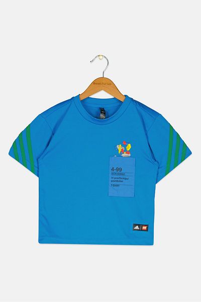adidas X Lego Kids Boy Graphic Print Tee, Blue