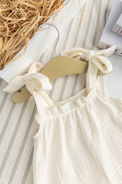 Babymod Muslin 100% Cotton Baby Girl Summer Rope Strap Jumpsuit