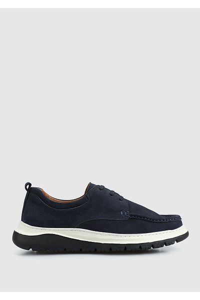 Provoq Navy Blue Leather Men's Shoes