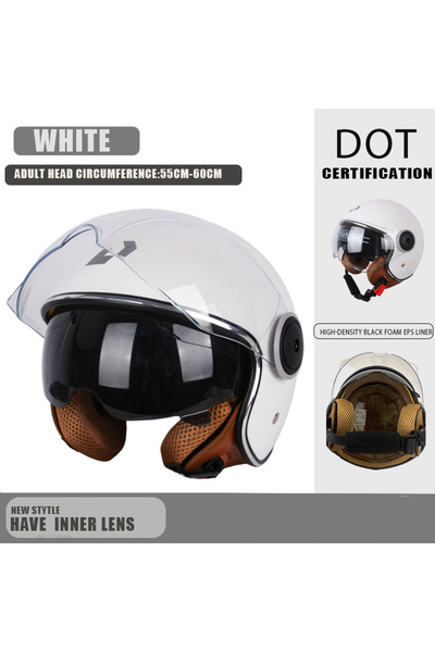 Choice خوذة دراجة نارية كلاسيكية مفتوحة معتمدة من وزارة النقل الأمريكية 706-S...