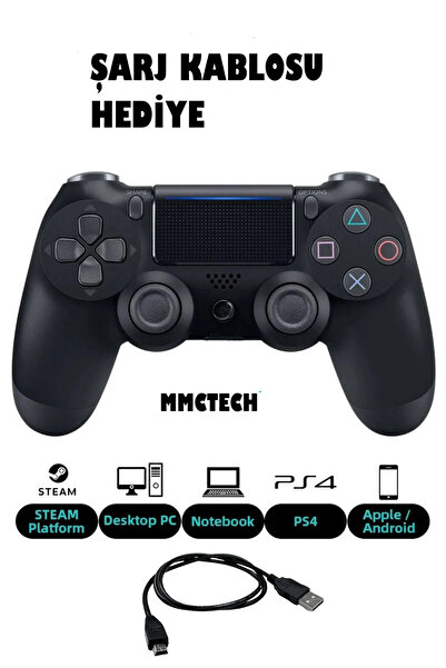 Mmctech Kablosuz Oyun Kolu Playstation 4 - PC - TV - TABLET uyumlu Siyah