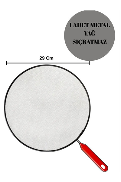 Hilamingo Home Yağ Sıçratmaz Kapak Kızartma Tel Süzgeç 29cm