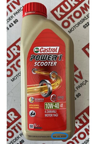 CASTROL Scooter 10w 40 Power 1 2024 Tarih Motosiklet Yağı