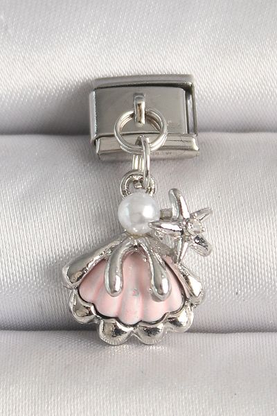Skygo 316L Steel Pink Mussel Model Sea Star 35g Charm - Tj-Bc1246