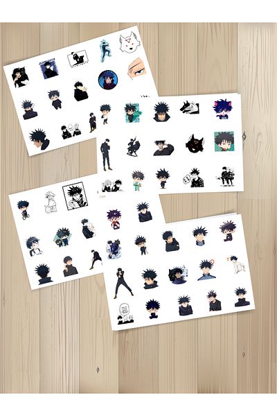 Akumastik Jujutsu Kaisen Megumi Fushiguro 60Pcs Sticker Set -2Cm - Anime Sticker