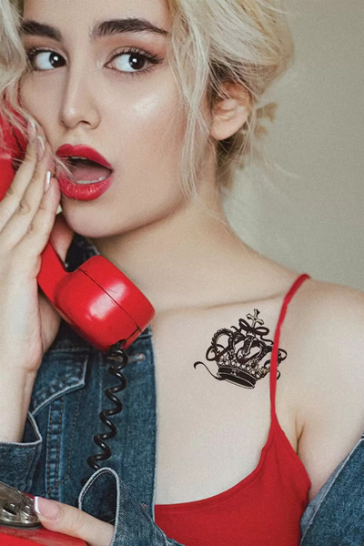 Genel Markalar GEÇİCİ KRAL TACI DÖVME SETİ TATTOO