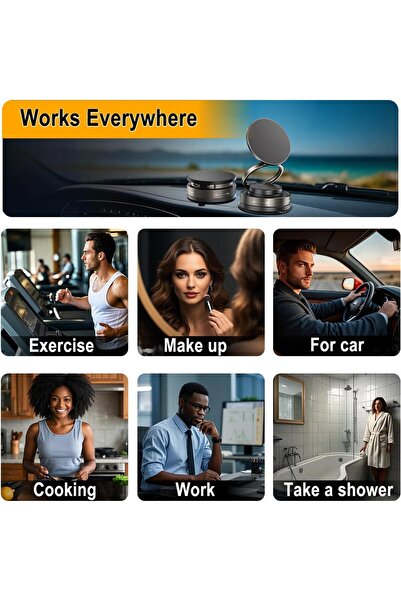 m.tk moveteck T28 Vakum Metalik Magsafe Telefon Tutucu Tüm Yüzeylerle Uyumlu Vakumlu 360 Dönen Oynar Başlık Braket