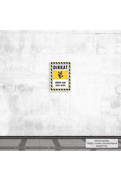 Posterya Ul02596-A5 - Caution Dog Not Tied Warning Sign (15,4×21,6cm)