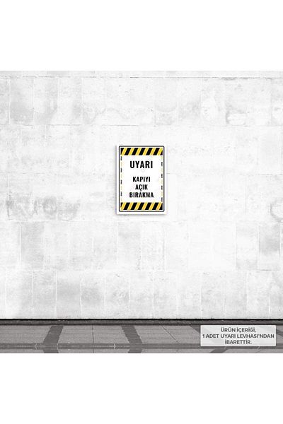 Posterya Ul01700-A5 - Warning Sign for Opening the Door (15,4×21,6cm)