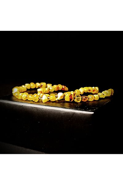 Doğal Tasarım Amber Baby Necklace - Natural Texture Healing for the Health of the Little Ones