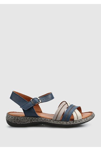 Eclipse Sandale confortabile pentru femei din piele albastru