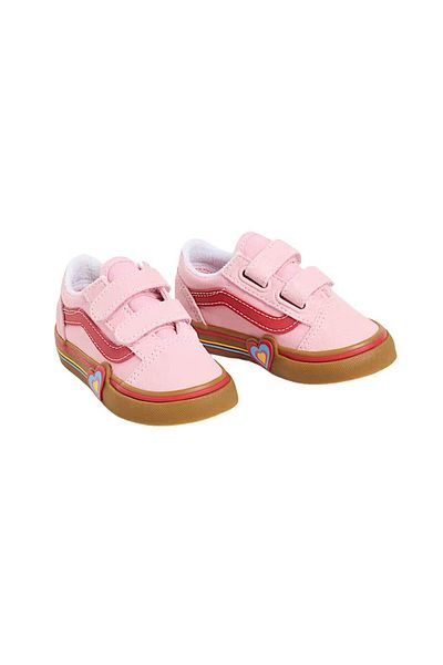 Vans Old Skool V Heart Kids Pink Shoes