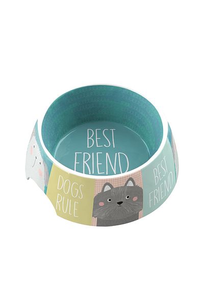Tarhong Best Friends Forever Pet Bowl Medium, 7.1" X 7.1" X 2.8" Pack Of 2