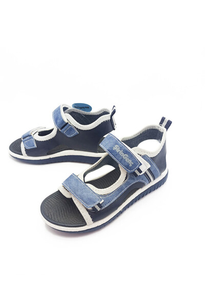 GDT Ayakkabı Şirin Young Orthopedic Sole Blue Navy Blue White Velcro Boys San...