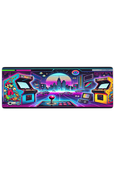 urzuva 90s Retro Oyunlar Gaming Oyuncu Xl Mouse Pad Kaydırmaz Dikişli Mousepad 80x30 Cm