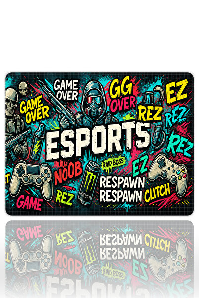 urzuva Esport Gaming Oyuncu Xl Mouse Pad Kaydırmaz Dikişli Mousepad 480x400x4...