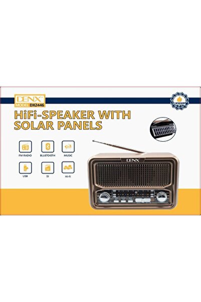 Denx Dx2446 Rechargeable Hi-fi Radio With Remote Control, Large Capacity Battery