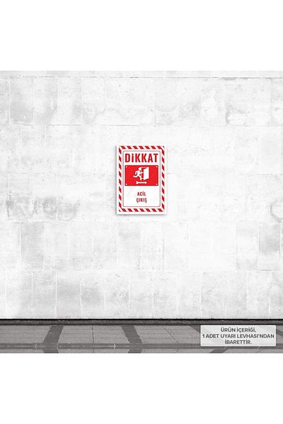 Posterya Ul02680-A5 - Emergency Exit Right Direction Warning Sign (15,4×21,6cm)