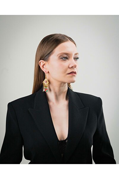 Onde Dell Mare El Yapımı Tasarım Küpe Napoli