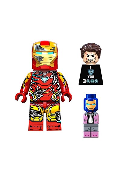 myminitoys مجسم سوبر هيرو صغير - الرجل الحديدي التالف J-095