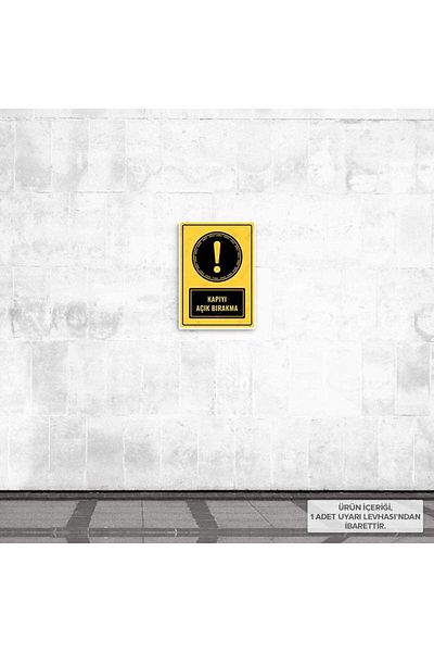 Posterya Ul01539-A4 - Warning Sign for Opening the Door (21.6×30.3cm)
