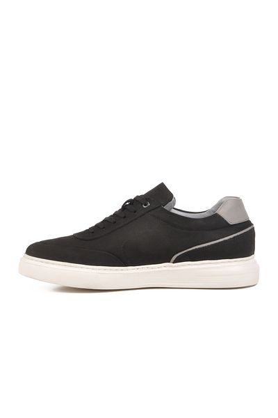 WALKWAY Black Nubuck Genuine Leather Men's Casual Shoes Radov 2558 m