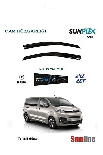 SUNPLEX Citroen Jumpy Combi-Spacetourer (2017-2024) Cam Rüzgarlığı 2'li Set