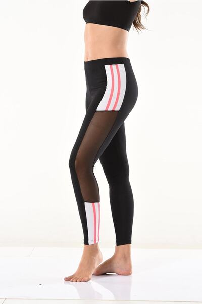 inkasole Pantaloni de trening cu detalii transparente 0584 Negru