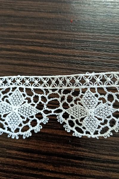 Çt Çeyizci Tekstil 9 Meters Needle Embroidery - Machine Work Cover, Writing, Yemeni and Towel Edge, Guipure, Lace, Guipure