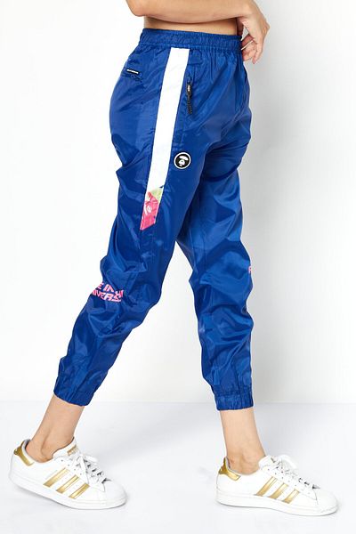 Aape By A Bathing Ape Women Regular Fit Drawstring Jogger Pants, Blue Combo